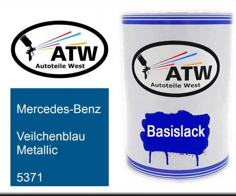 Mercedes-Benz, Veilchenblau Metallic, 5371: 500ml Lackdose, von ATW Autoteile West.